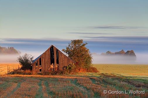 Old Barn At Sunrise_08926.jpg - Photographed near Carleton Place, Ontario, Canada.